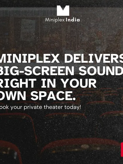 Our promise is simple: we deliver big-screen sound right in your own space. This graphic is a straightforward declaration of our core mission to bring the power and immersion of a real theater to your home.