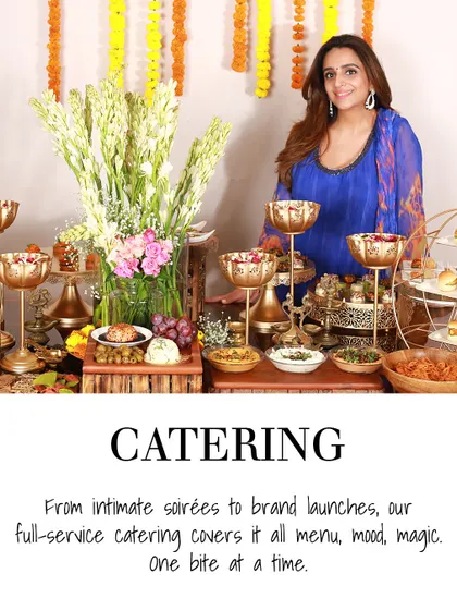From intimate soirées to brand launches, my full-service catering covers all menus, moods, and magic, one bite at a time. Here I am with a beautiful festive setup.