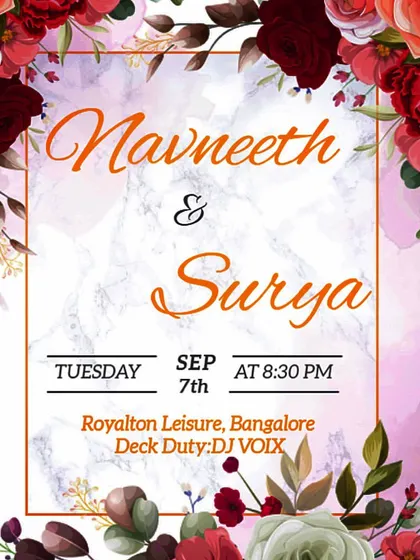 On deck duty for Navneeth and Surya's wedding celebration. It's an honor to be chosen to be part of such an important day.