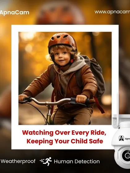 Watching over every ride and keeping your child safe. Our weatherproof camera with human detection is perfect for monitoring outdoor play areas.