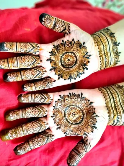 Symmetrical mandala designs for a party or festival. This is a timeless look that is always in style.