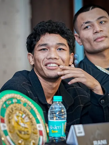Matchday feels. A young champion with a smile, ready for the challenge ahead.