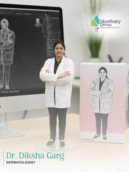Meet Dr. Diksha Garg. Her approach is centered on creating customized treatment plans that are both effective and easy to follow, ensuring you feel supported throughout your skin journey.