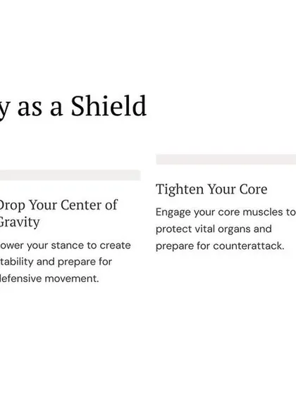 If you feel someone closing in, react immediately. Use your body as a shield by dropping your center of gravity, tightening your core, and executing defensive techniques like backward elbow strikes to create space.
