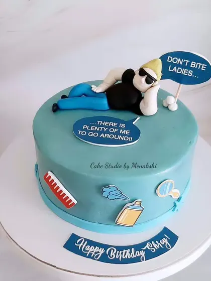 A fun Johnny Bravo themed cake for a fan with a sense of humor. This design captures the character's iconic pose and personality perfectly.