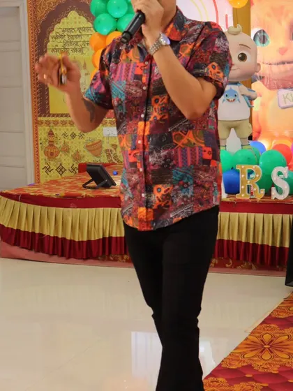Walking the floor and keeping the energy up while hosting a birthday event.
