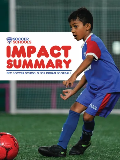 Our Impact Summary graphic highlights our commitment and success in developing Indian football from the grassroots level.