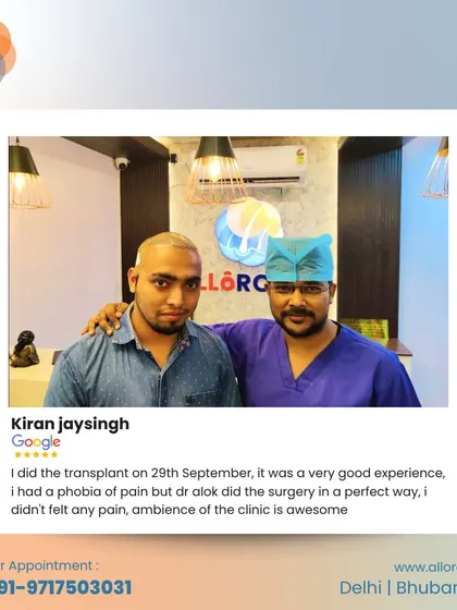 For many patients, the fear of pain is a major barrier. I was glad to provide Kiran Jaysingh with a comfortable and pain-free hair transplant experience. A calm and professional clinic ambiance is key to ensuring my patients feel at ease.