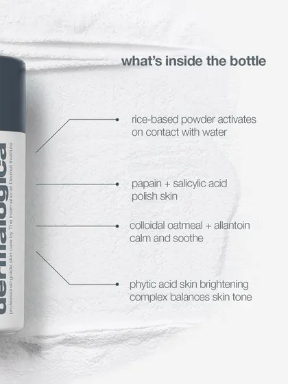 We believe in ingredient transparency. This breakdown shows what makes the Daily Microfoliant so effective, from rice-based powder and salicylic acid for polishing to colloidal oatmeal for soothing the skin.