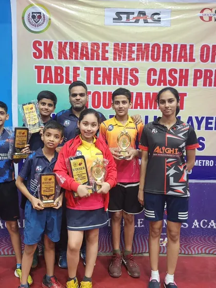 The winning squad from the SK Khare Memorial Open Cash Prize Tournament. My players performed amazingly, winning across multiple age categories.
