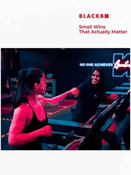 We celebrate the small wins that actually matter, like the fist bump of encouragement you get from a coach when you're pushing through a tough set on the treadmill.