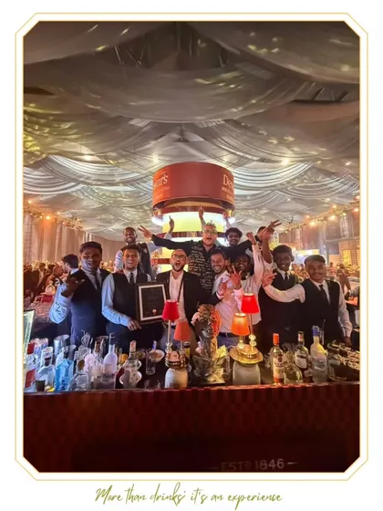 Our team celebrating the Gold win for "Best Bartending Company" at SIWPC 2025. This moment captures the energy and passion of our award-winning crew.