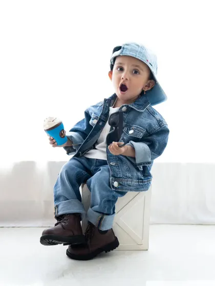 An expressive and funny moment from the toddler swag session. These candid shots are always a favorite.
