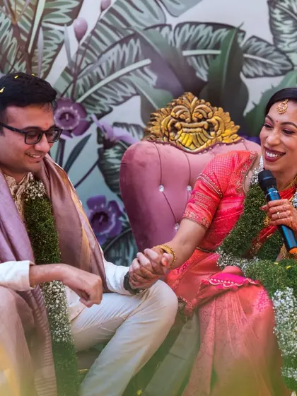 A collection of moments from my wedding, from the decor and venue to the ceremony and reception party. This shows the complete experience and the happy, vibrant atmosphere we can help create.