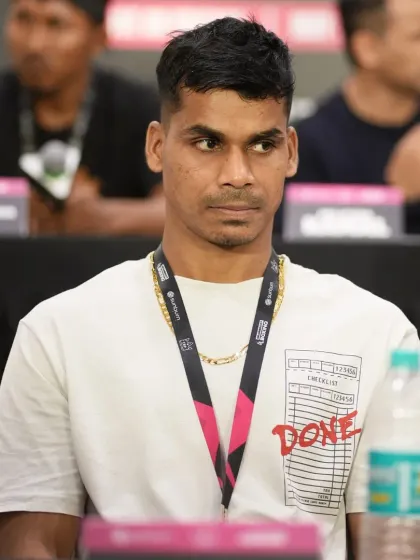 His name means peace, but he brings war to the ring. A portrait of a fighter's intensity.