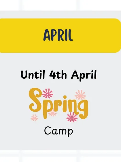 Mark your calendars for our Spring Camp, running until April 4th. A great way to spend the session break.