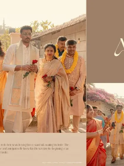 The "Grand Arrival" of the groom's family. This cinematic shot captures the traditional procession and the sense of community and celebration.