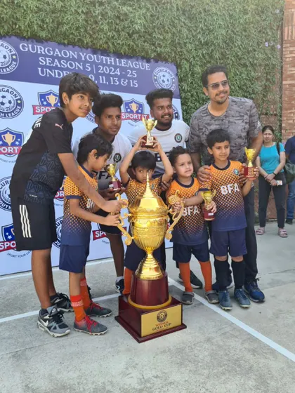 Our Under 7 team proved that heart and teamwork know no age limit, conquering the GYL League. A proud moment for the entire academy.