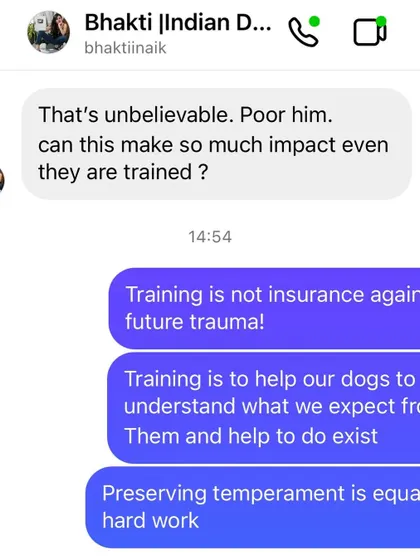 A client asks if a single bad experience can impact a trained dog. Yes. Preserving a dog's good temperament is just as much work as training them in the first place.