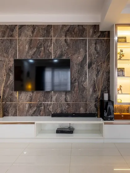 A duplicate of image 109, showcasing the stunning living room TV unit.