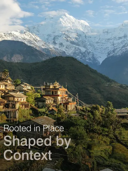 Our work is fundamentally rooted in place and shaped by context. We begin every project by listening to the land, its history, and its culture. This image of the Nepalese landscape was a primary inspiration for our redesign of the Soaltee Hotel, reminding us to always design with reverence for the environment.