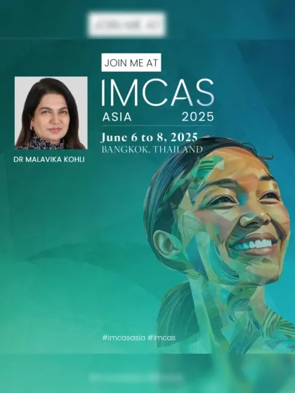 An announcement of my participation at IMCAS Asia 2025 in Bangkok, where I will be sharing my expertise on injectables, lasers, and hair restoration.