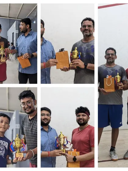 A snapshot of the champions and runners-up from our Squash Fun Tournament 5.0, celebrating winners in both the open and Juniors U15 categories.