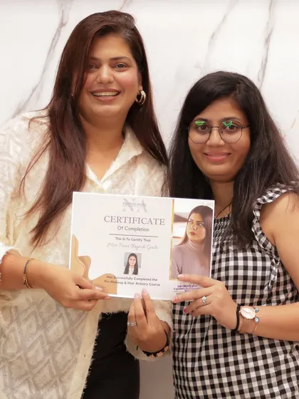 Celebrating a new graduate from the Pro Makeup and Hair Artistry course. She is now equipped with the skills to shine in the beauty industry.