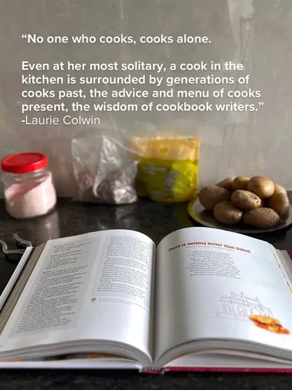 "No one who cooks, cooks alone." This quote by Laurie Colwin perfectly captures our mission. Even in a solitary kitchen, a cook is surrounded by generations of cooks past. Our journals help keep that connection alive.