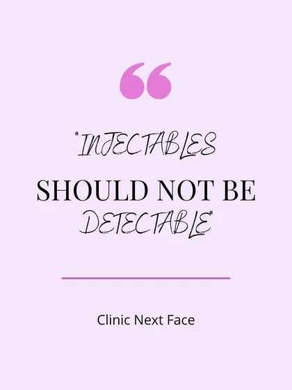 "Injectables should not be detectable." This is our core belief. The best cosmetic work is invisible, leaving you looking refreshed and rejuvenated, not "done."