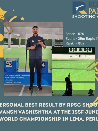 Delivering a personal best at a World Championship is the mark of a true champion. We are proud of Devansh Vashishtha for his performance in the 25m Rapid Fire event at the ISSF Junior World Championship in Peru.