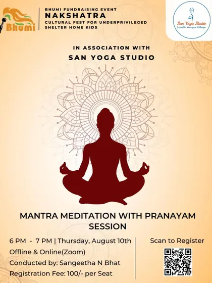 In association with the Bhumi Foundation, we conducted a Mantra Meditation and Pranayam session as a fundraising event. The proceeds went towards supporting underprivileged children in shelter homes.