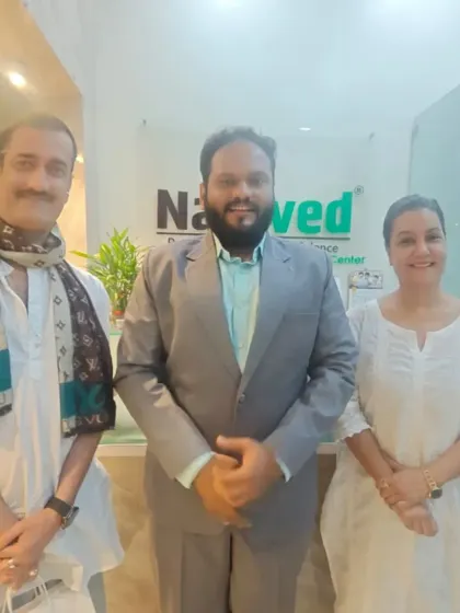 Another photo with my esteemed guests. When public figures choose Ayurveda, it helps spread awareness about this powerful science. I am happy to be a part of this movement.