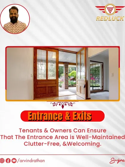 Both tenants and owners can improve Vastu by ensuring the entrance area is well-maintained, clutter-free, and welcoming.