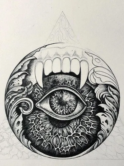 Duplicate of the nearly complete vampire eye design.