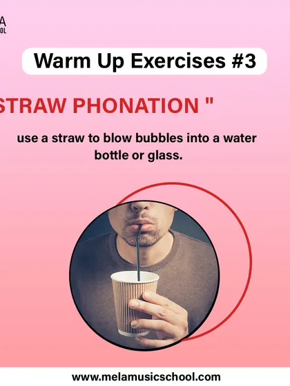 A guide to the "Straw Phonation" warm up. I use exercises like this to help students strengthen their range and unlock the power of their voice.