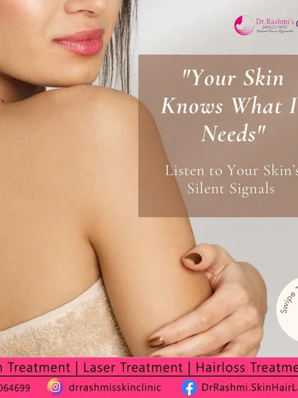 Your skin gives silent signals when it needs more than surface-level care. This graphic encourages you to listen to signs like dryness or dullness, which indicate a need for deeper treatments like Profhilo.