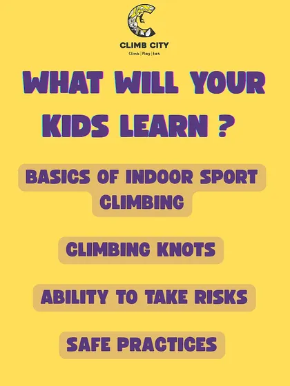 What will your kids learn at our summer camp? We teach the basics of indoor sport climbing, essential climbing knots, safe practices, and how to take calculated risks. It's a holistic program designed for both physical and mental growth.