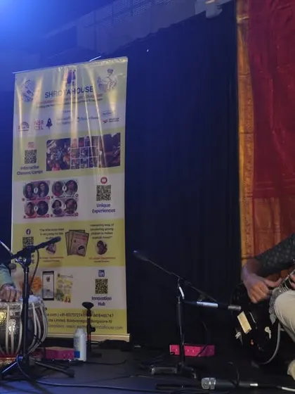 A mesmerizing Sitar and Tabla duo performing at our anniversary celebration. These live concerts are a core part of the ShrotaHouse experience.