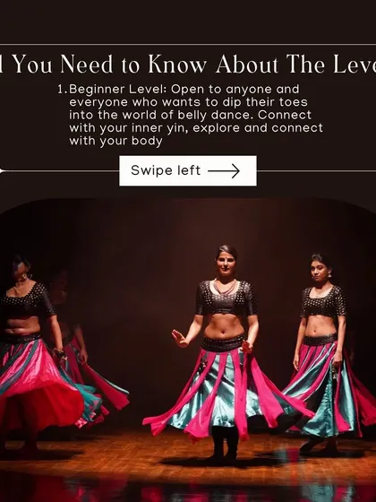 All you need to know about the levels. Our beginner level is open to anyone and everyone who wants to dip their toes into the world of belly dance.