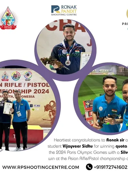 A landmark achievement. We celebrate with our student Vijayveer Sidhu for winning a Silver medal and securing a quota place for the Paris 2024 Olympic Games at the Asian Rifle/Pistol Championship in Jakarta.