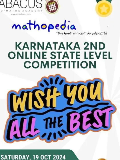 Wishing all the best to our students for the Karnataka 2nd Online State Level Competition.