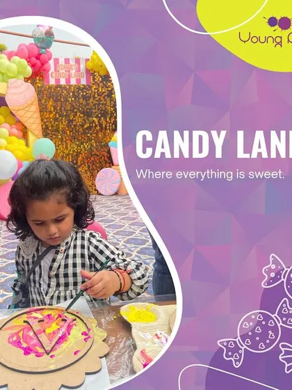 Welcome to Candyland! This sweet theme is perfect for birthdays, featuring colorful decor and art activities inspired by candy, ice cream, and all things delicious.