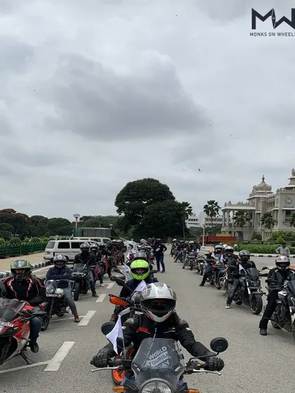 Riders lined up and ready to go for the World Tourism Day Ride 2020, an event we helped associate with.