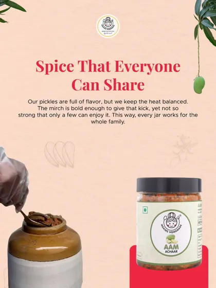 We make our pickles with a spice level that everyone in the family can enjoy. The flavor is bold and gives a kick, but it's not so strong that only a few can handle it.