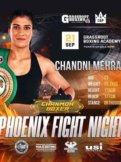 Our female WBC champion featured on the Phoenix Fight Night poster.