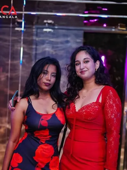 Dressed in their best and ready to dance the night away.