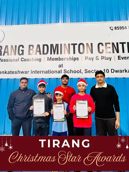 Our coaches and students at the Dwarka center during the Tirang Christmas Star Awards. It was a festive day of celebrating dedication, consistency, and the spirit of sportsmanship.