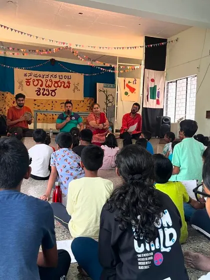 A special session on stage where we combine music with storytelling. This helps the children get comfortable with performing in a supportive, low-pressure environment.