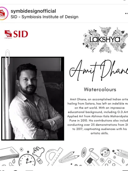 A feature from the official Symbiosis Design social media page, introducing me as a guest artist for their event.